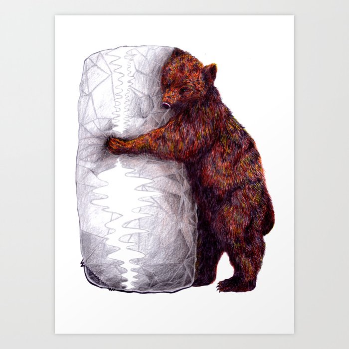 BEAR-rito Bear Hugs Art Print