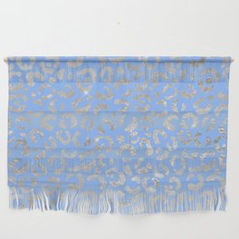 Blue Glam Leopard Print 03 Wall Hanging