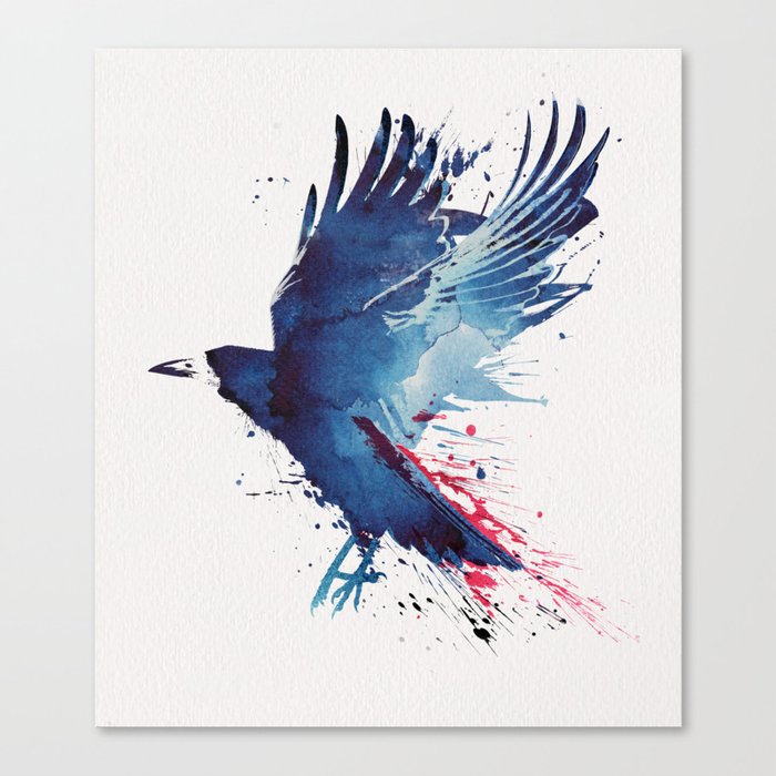 Bloody Crow Canvas Print