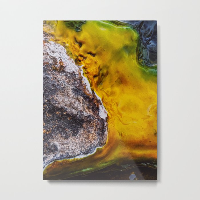 Abstract Colorful Geothermal Sulphur Deposits Metal Print