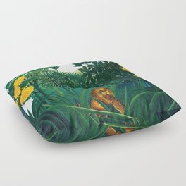 Henri Rousseau, The Repast of the Lion, Art Prints Floor Pillow