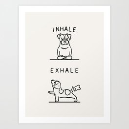 Inhale Exhale Jack Russell Terrier Art Print