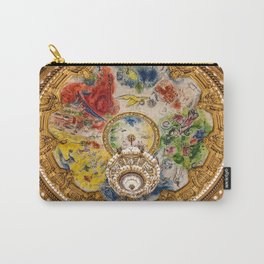 Ceiling Mural of the Palais Garnier Opera House, Paris, France color photograph - photography by  Marc Chagall  Carry-All Pouch | Ceiling, France, Marcchagall, Michelangelo, Photograph, Leonardodavinci, Royalalberthall, Theatre, Murals, Louvre 