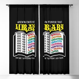 Cool Librarian Saying Blackout Curtain