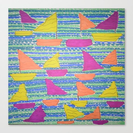 Sailboats Canvas Print