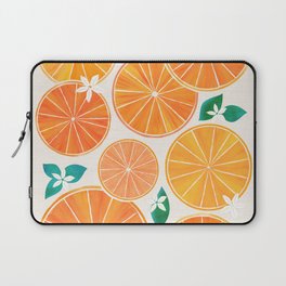 Orange Slices With Blossoms Laptop Sleeve