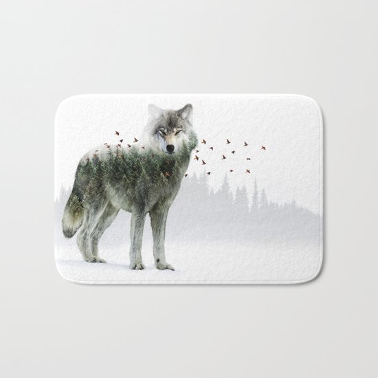 Wild I Shall Stay | Wolf Bath Mat