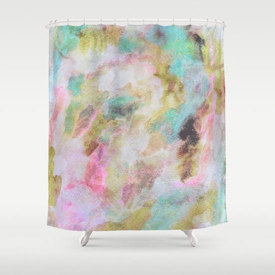 Abstract Clouds Shower Curtain