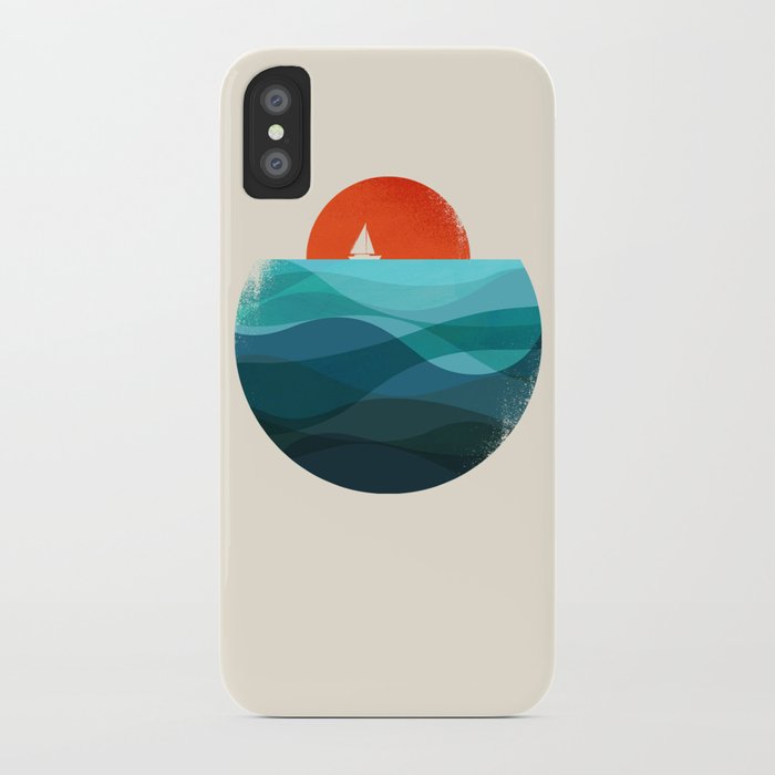 Deep blue ocean iPhone Case