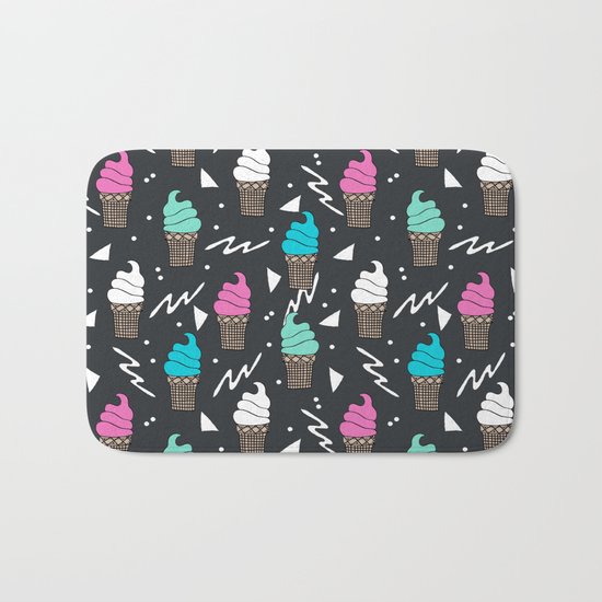Ice cream dole whip rad geometric dessert treats pattern by andrea lauren Bath Mat