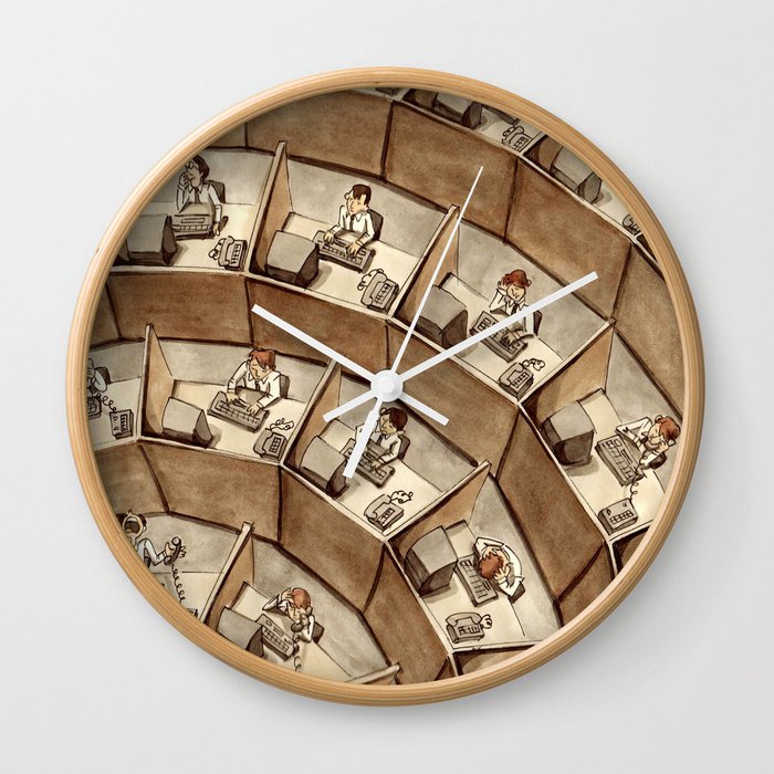 The Rings of Cubicle Hell Wall Clock