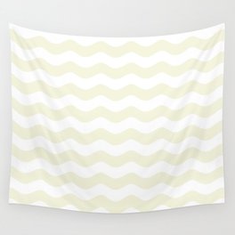 WAVES (BEIGE & WHITE) Wall Tapestry