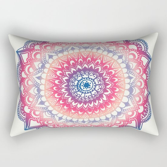 Ocean Sunset Mandala Rectangular Pillow