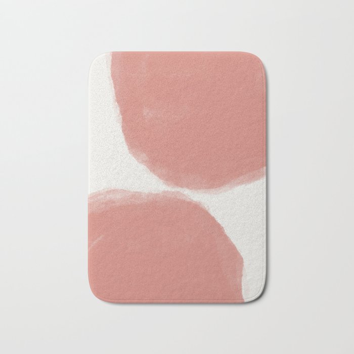 Terra Cotta Pink Shapes Bath Mat