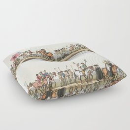 19th century in Yorkshire life Floor Pillow