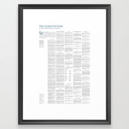 Constitution of the United States Framed Art Print