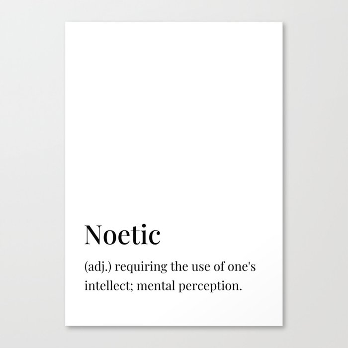 Noetic definition Canvas Print