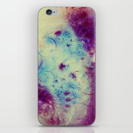 Magenta & Cream Liquid Swirl Abstract Artwork iPhone Skin