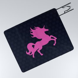 Visible Invisible Pink Unicorn Picnic Blanket