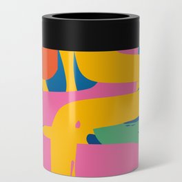 Abstract Tropical Colorful Art  Can Cooler