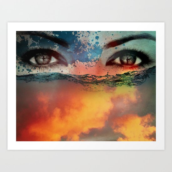fire and water Art Print