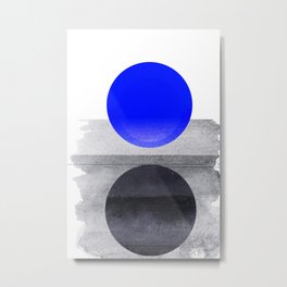 Blue #Planet Metal Print | Mixed Media, Blue, Space, Graphicdesign, Globe, Abstracation, Moon, Solarsystem, Planet, Digital 