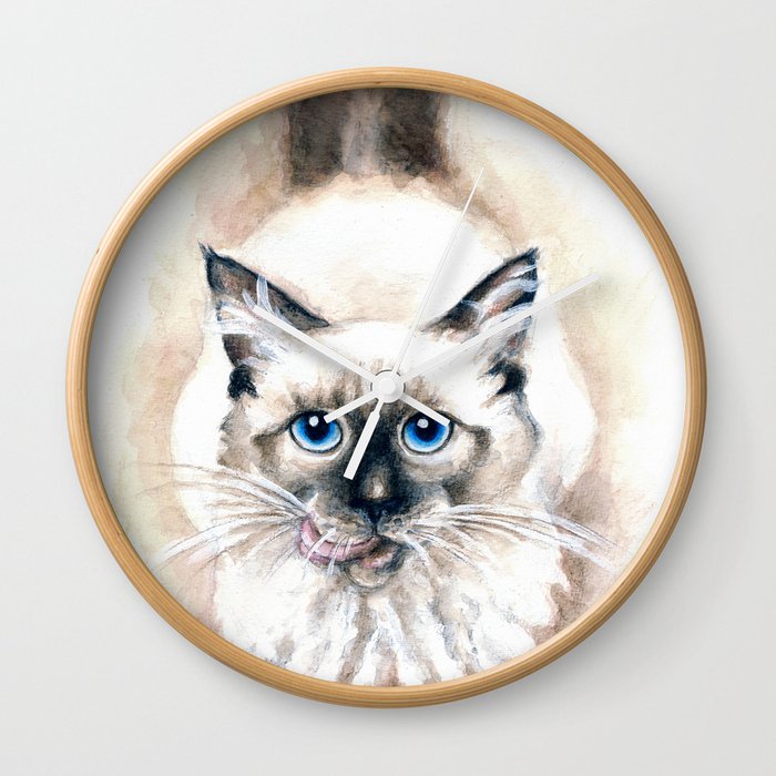 Siamese Cat Wall Clock