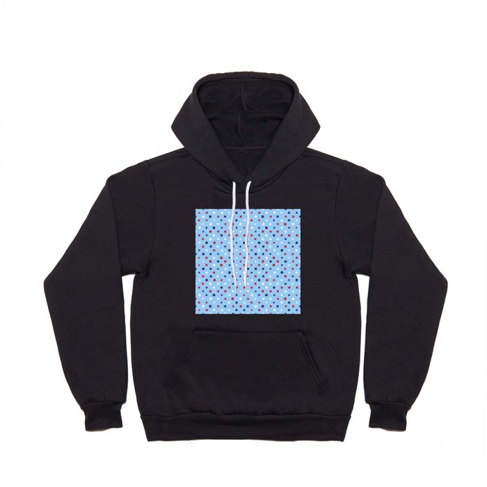 4th Of July Blue Background Star Pattern Hoody