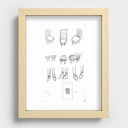 wonky objects Recessed Framed Print