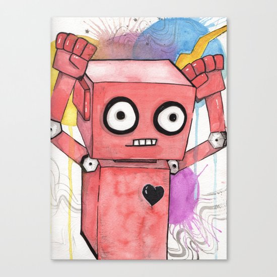 Robot Rage Canvas Print