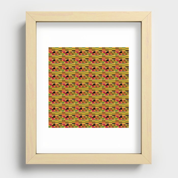 African Kente Pattern 7 Recessed Framed Print