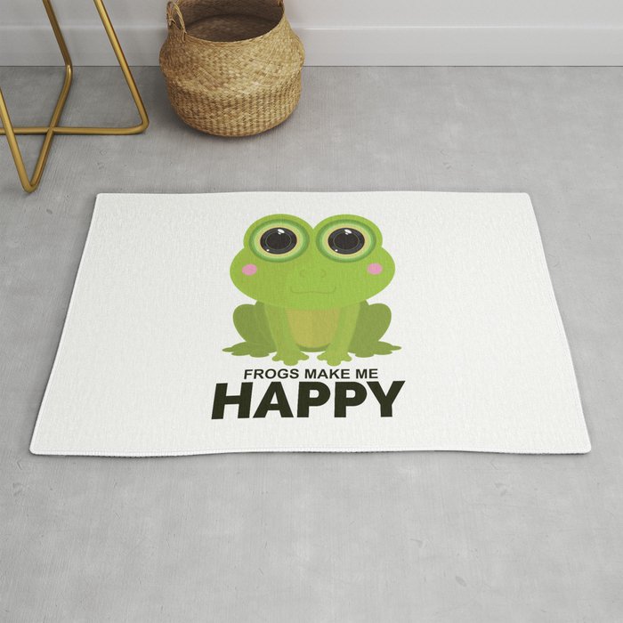 Frogs Make Me Happy Rug