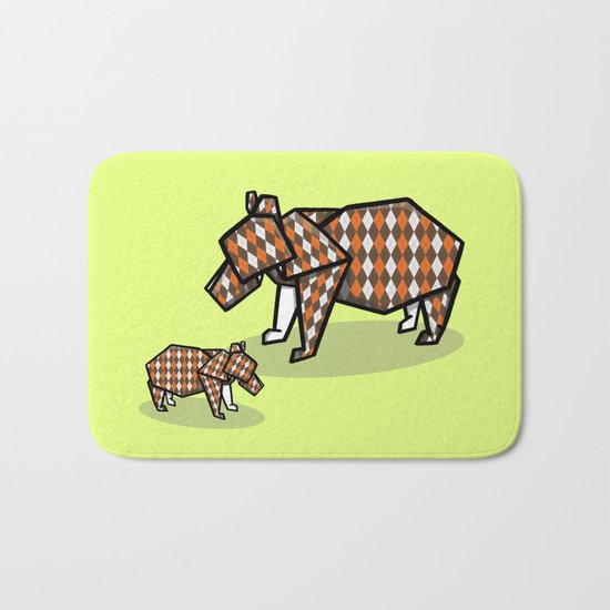 Origami Bear Bath Mat