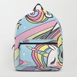 Unicorn Backpack | Decor, Baby, Blue, Rainbow, Toddler, Kids, Hearts, Unicorn, Children, Magical 