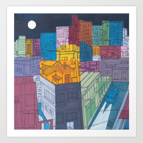 Seoul City #4 Art Print