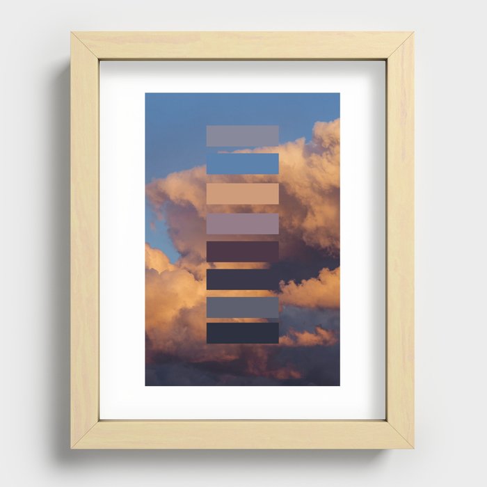 Cotton Candy Clouds Recessed Framed Print