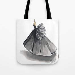 Polka Dot Watercolor Fashion Gown Tote Bag