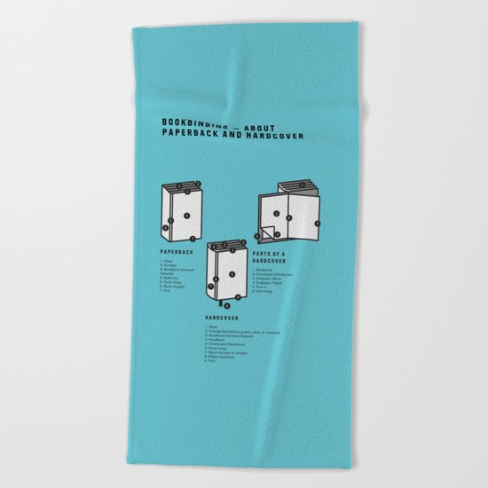 Bookbinding – About Paperback and Hardcover (in English) Beach Towel