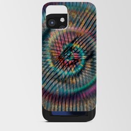 Color Sound-2 (rainbow gasoline spiral splatter) iPhone Card Case