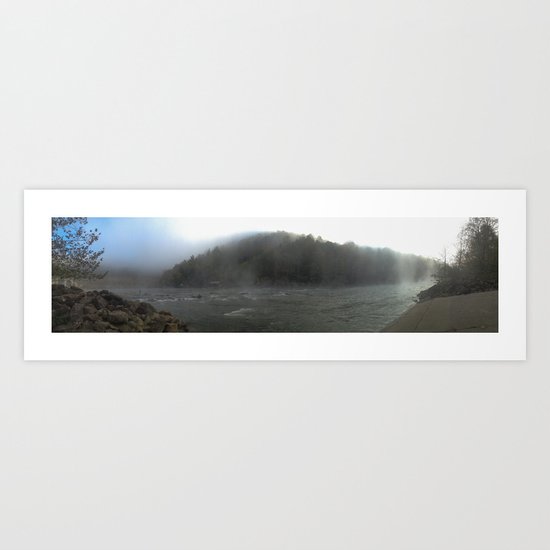 Fog on the River Art Print