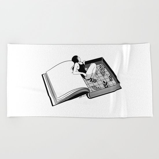 Drenched through my mind Beach Towel