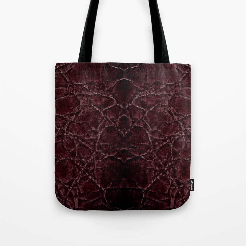 Dark Frayed Leather Texture Abstract Tote Bag By Arletta Society6
