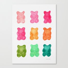 Gummy Bears Colorful Candy Canvas Print