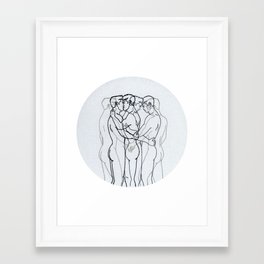 Embroidery art "Motion" printed/ Gay art Framed Art Print