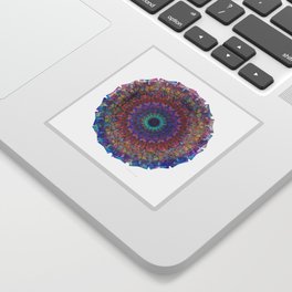 Colorful Vibrant Art - Life Glow Mandala Sticker