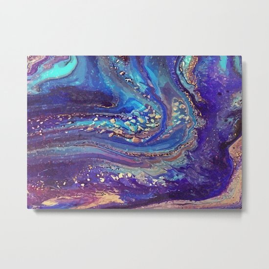 Iridescent Fantasy Abstract Metal Print