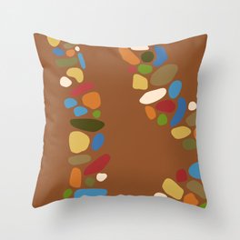 Color stones path collection 7 Throw Pillow