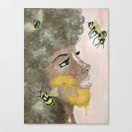 Dripping Melanin and Honey Canvas Print