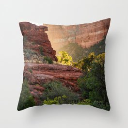 Sunrise at Sedona Bell Rock Trail Throw Pillow