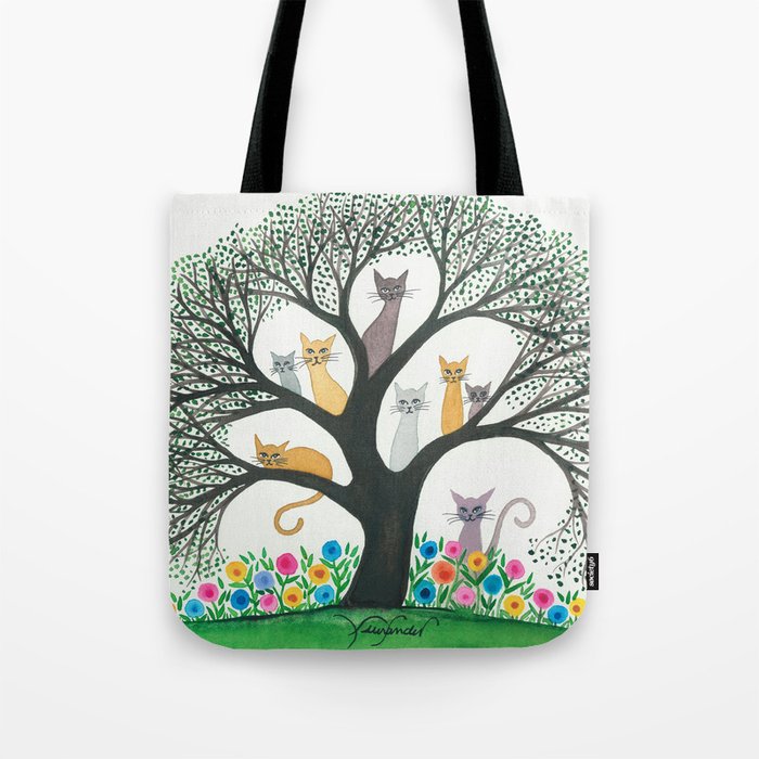 Cimarron Whimsical Cats Tote Bag